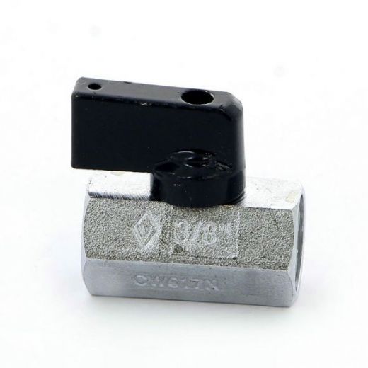 Кран шаровой мини ВВ 3/8 флажок KANSAS серия 800 Bugatti