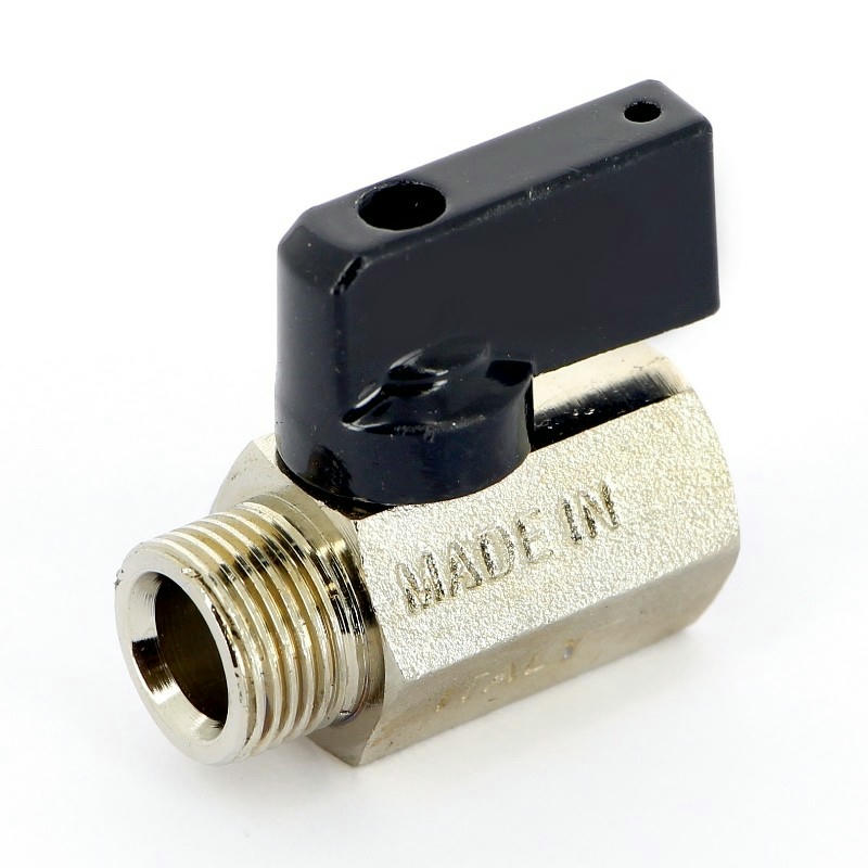 Кран шаровой мини НВ 3/8 DN 10 флажок KANSAS серия 805 Bugatti