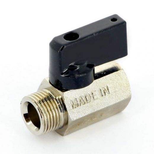 Кран шаровой мини НВ 3/8 DN 10 флажок KANSAS серия 805 Bugatti