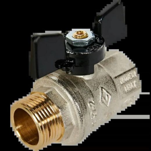 Кран шаровой НВ 3/8 бабочка OREGON серия 307 полный проход Bugatti