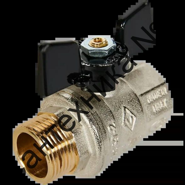 Кран шаровой НВ 3/8 бабочка OREGON серия 307 полный проход Bugatti