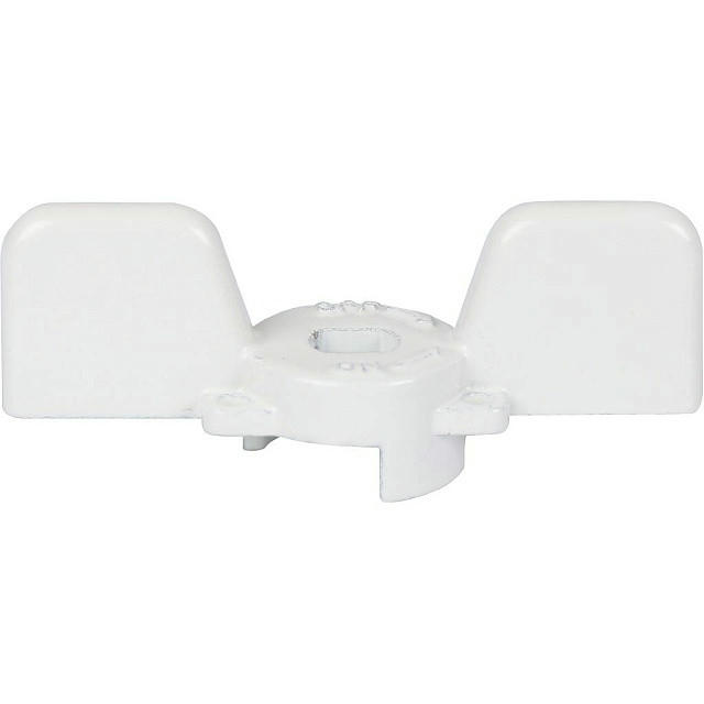 Ручка-бабочка для шарового крана 1/2, 3/4, белая STOUT