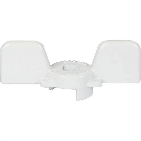 Ручка-бабочка для шарового крана 1/2, 3/4, белая STOUT