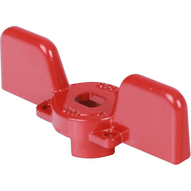 Ручка-бабочка для шарового крана 1/2, 3/4, красная STOUT