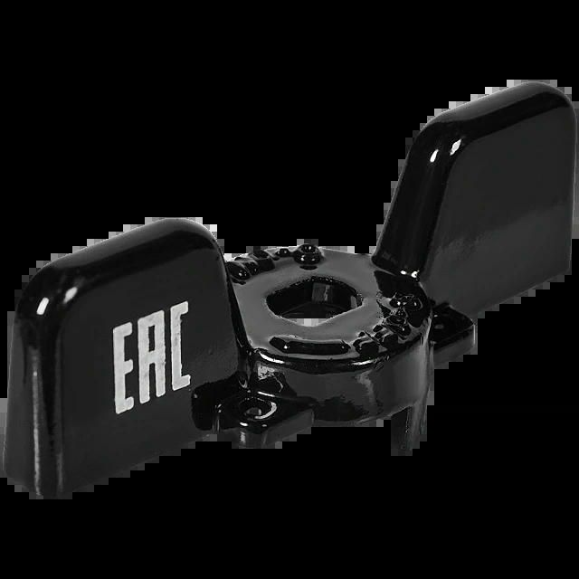 Ручка-бабочка для шарового крана 1/2, 3/4, черная STOUT