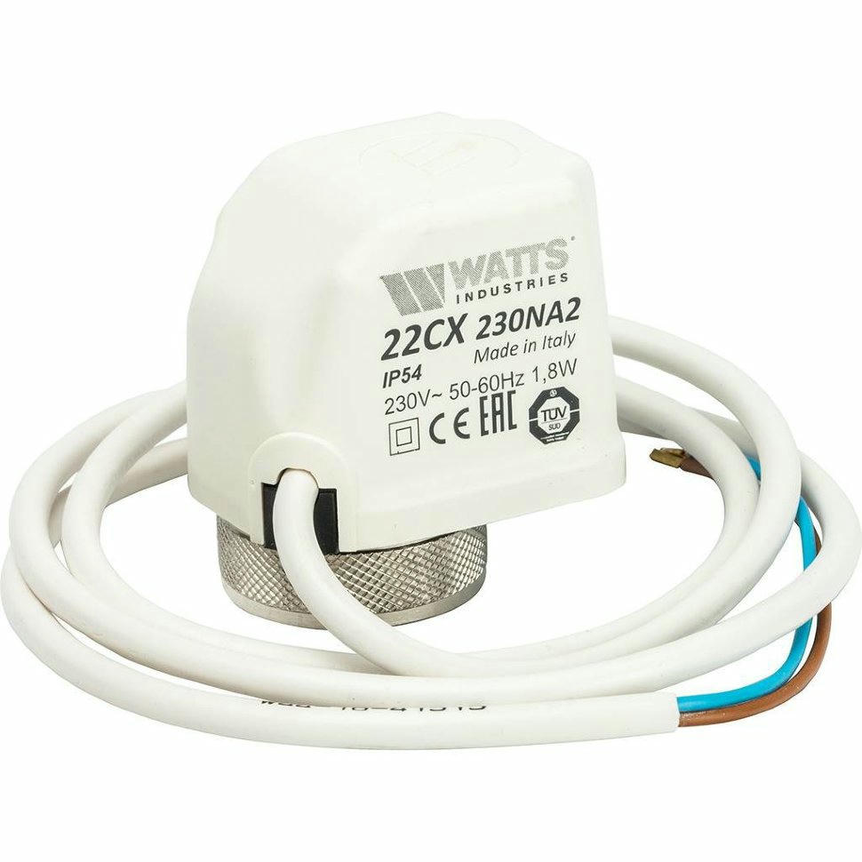 Привод термоэлектрический 230 В, нормально открытый 22CX230NA2 Watts