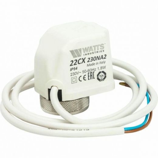 Привод термоэлектрический 230 В, нормально открытый 22CX230NA2 Watts