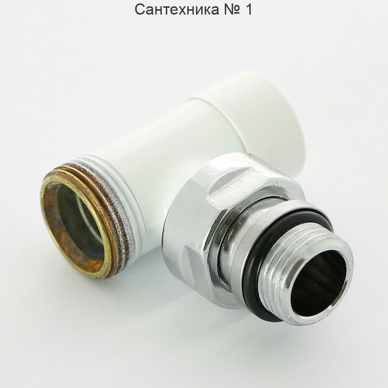 Вентиль обратный угловой НН 1/2 х 3/4" ЕК, белый Compact Carlo Poletti