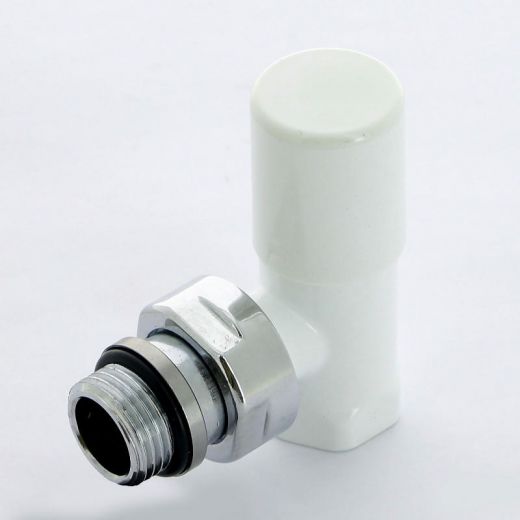 Вентиль ручной угловой НВ 1/2", белый Compact Carlo Poletti