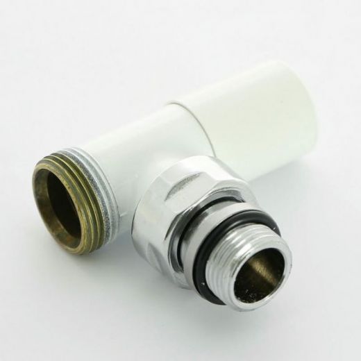 Вентиль ручной угловой НН 1/2" х 3/4" ЕК, белый Compact Carlo Poletti