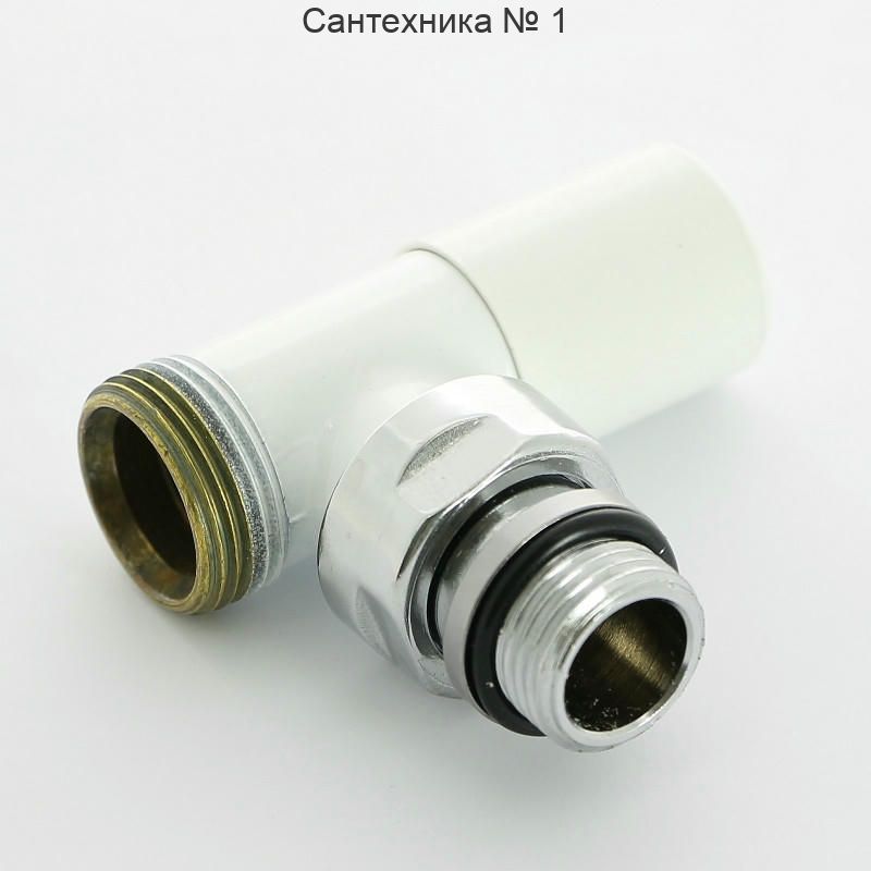 Вентиль ручной угловой НН 1/2" х 3/4" ЕК, белый Compact Carlo Poletti