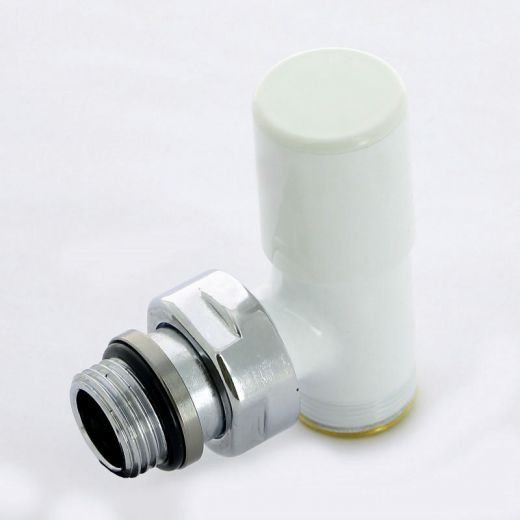 Вентиль ручной угловой НН 1/2" х М24х19, белый Compact Carlo Poletti