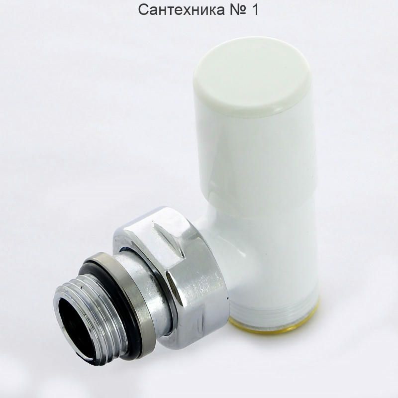 Вентиль ручной угловой НН 1/2" х М24х19, белый Compact Carlo Poletti