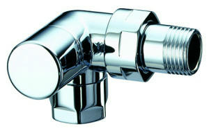 Вентиль запорный трехосевой правосторонний 1/2" ВР TopLine, серебро FAR