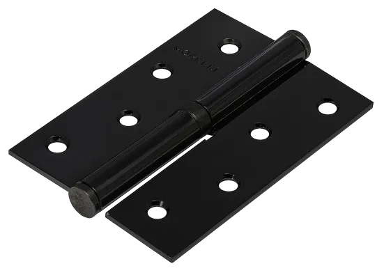 Петля разъемная карточная MSD 100X70X2.5 BL R стальная правая, врезная, цвет черный, сталь