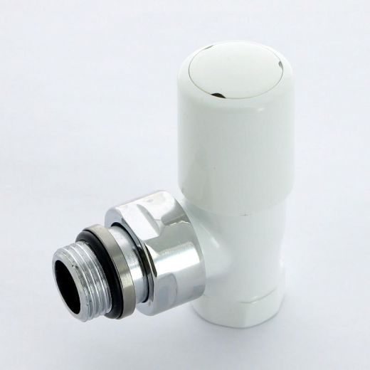 Вентиль ручной угловой НВ 1/2", белый New-Smart Carlo Poletti
