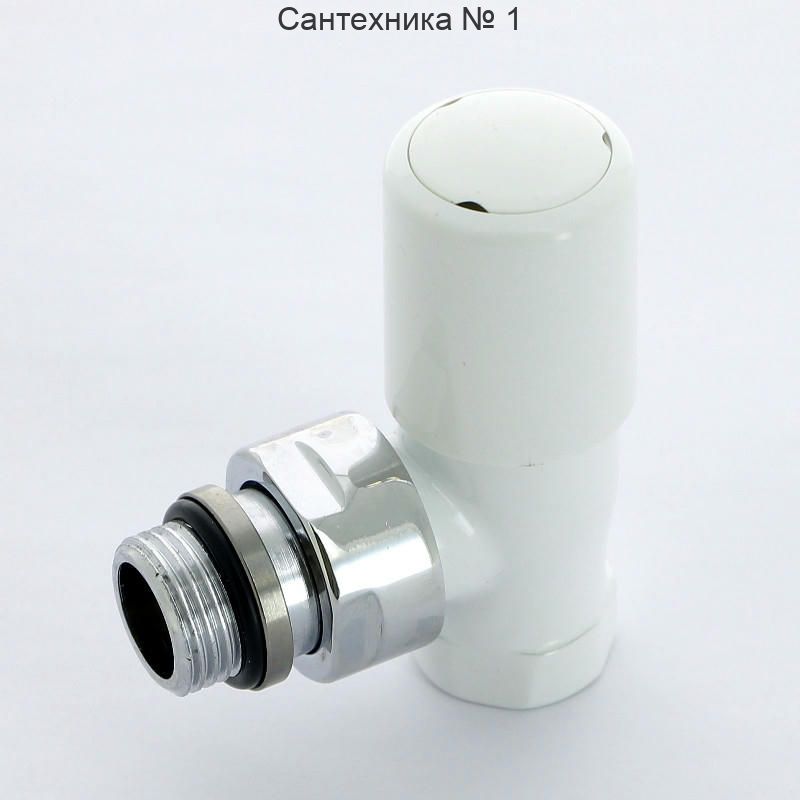 Вентиль ручной угловой НВ 1/2", белый New-Smart Carlo Poletti