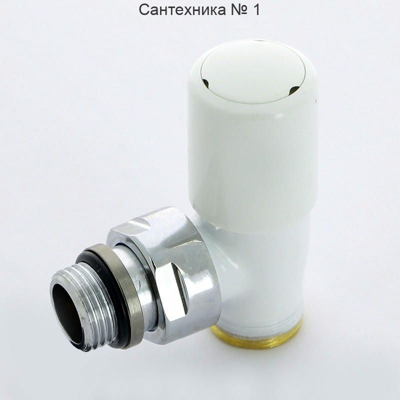 Вентиль ручной угловой НН 1/2" х М24х19, белый New-Smart Carlo Poletti