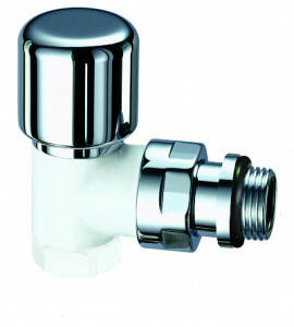 Вентиль терморегулирующий угловой TOPLine 1/2" ВР, белый, серебро FAR