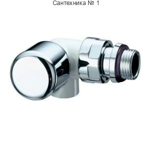 Вентиль термостатический трехосевой левосторонний TopFAR 1/2" ВР, белый, серебро FAR