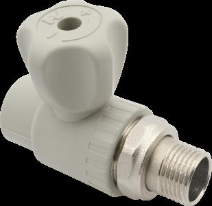 Кран шаровой радиаторный PP-R 20х1/2" НР, прямой PPR FV-Plast