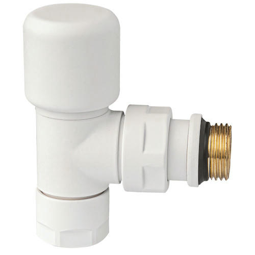Вентиль терморегулирующий 1/2", М24х19, угловой, белый матовый FAR