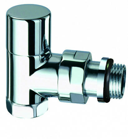 Вентиль запорный 1/2" ВР, угловой, серебро TOPLine FAR