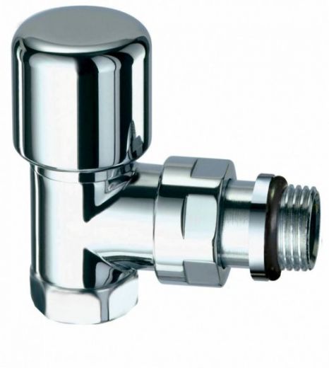 Вентиль терморегулирующий 1/2" ВР, угловой, серебро TOPLine FAR