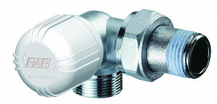 Вентиль терморегулирующий 1/2" М24х19, трехосевой левосторонний FAR