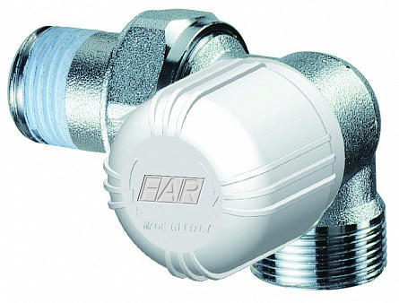 Вентиль терморегулирующий 1/2" М24х19, трехосевой правосторонний FAR