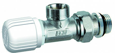 Вентиль терморегулирующий угловой с горизонтальной буксой 1/2" М24х19 FAR