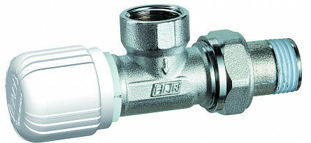 Вентиль терморегулирующий 1/2" ВР, угловой с горизонтальной буксой FAR