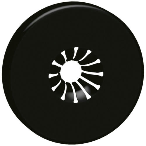 Розетка пластиковая для вентиля, черная глянцевая для труб 10-20 мм FAR