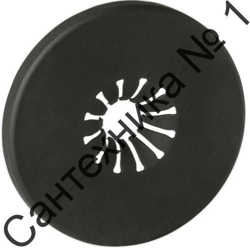 Розетка пластиковая для вентиля, черная матовая для труб 10-20 мм FAR