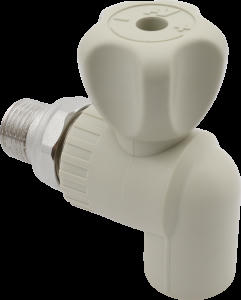 Кран шаровой радиаторный PP-R 25х3/4" НР, угловой PPR FV-Plast