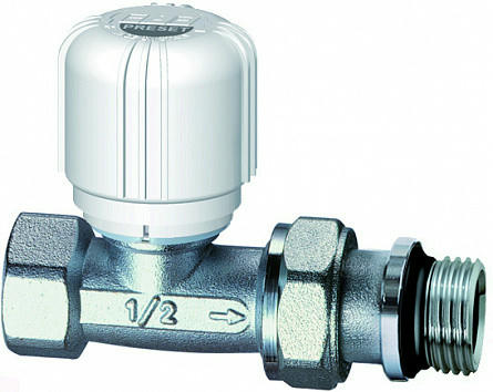 Вентиль терморегулирующий прямой с преднастройкой 1/2" ВР FAR