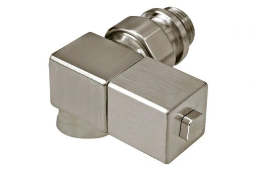 Вентиль вертикального левого подключения Esedra 1/2", никель матовый SR Rubinetterie