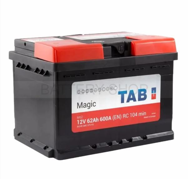 TAB MAGIC 62Ah 600А обрат. пол. низкий формат