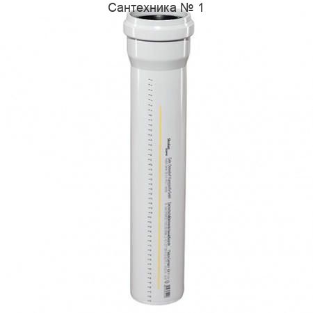 Труба канализационная 110х500 мм с раструбом Skolan SKEM Ostendorf