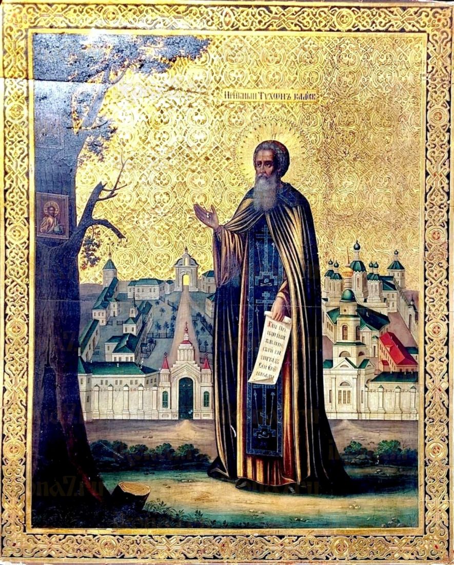 Икона Тихон Калужский: Заступник и Чудотворец (рукописная)