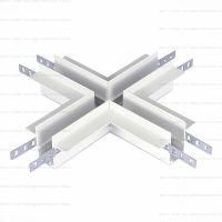 Коннектор X-образный для встраиваемого шинопровода Skyline 48 под ГКЛ 12мм Белый
