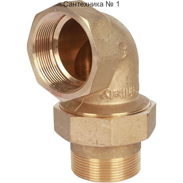 Разъемное угловое соединение "американка" ВН 2, уплотнение под гайкой o-ring кольцо STOUT