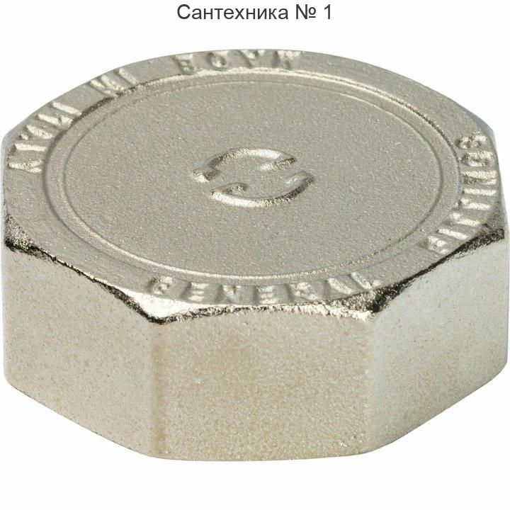 Заглушка ВР 1 1/2, никелированная STOUT