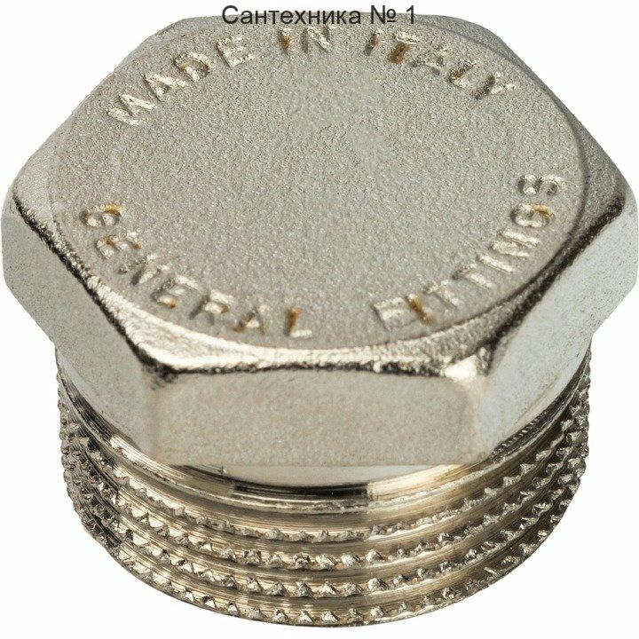 Заглушка НР 3/4, никелированная STOUT