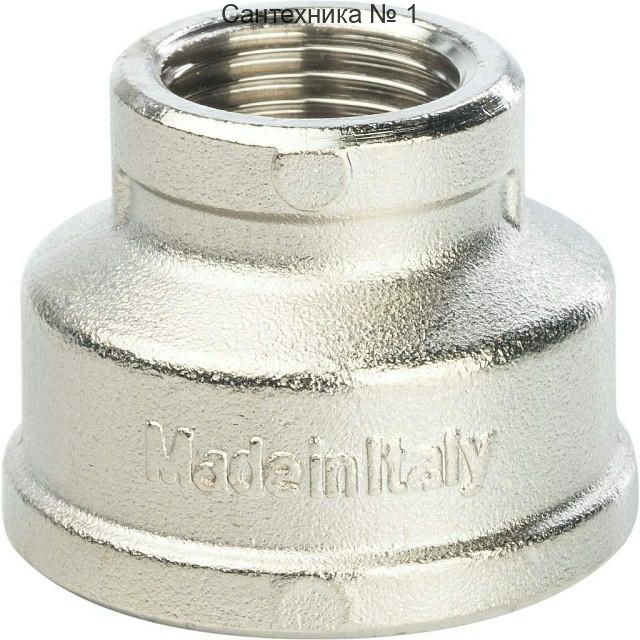 Муфта ВВ переходная 1х1/2, никелированная STOUT