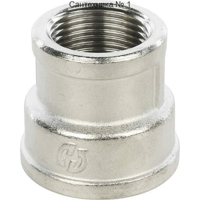 Муфта ВВ переходная 1х3/4, никелированная STOUT