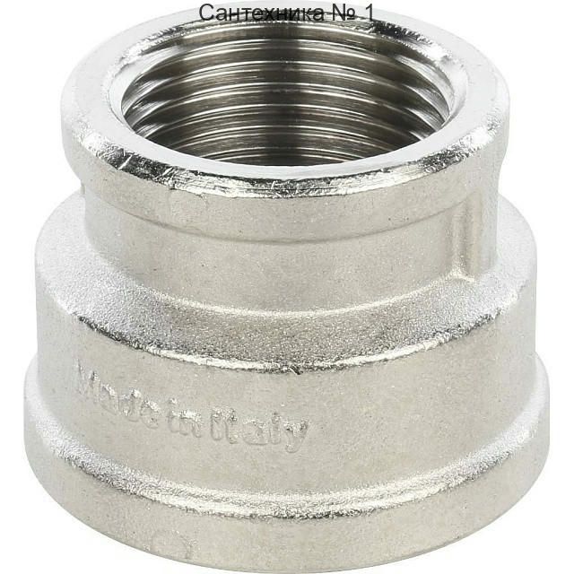 Муфта ВВ переходная 1 1/4х1, никелированная STOUT
