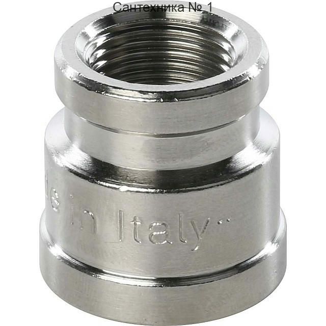 Муфта ВВ переходная 1/2х3/8, никелированная STOUT