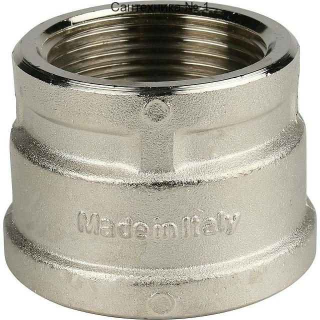 Муфта ВВ переходная 1 1/2х1 1/4, никелированная STOUT