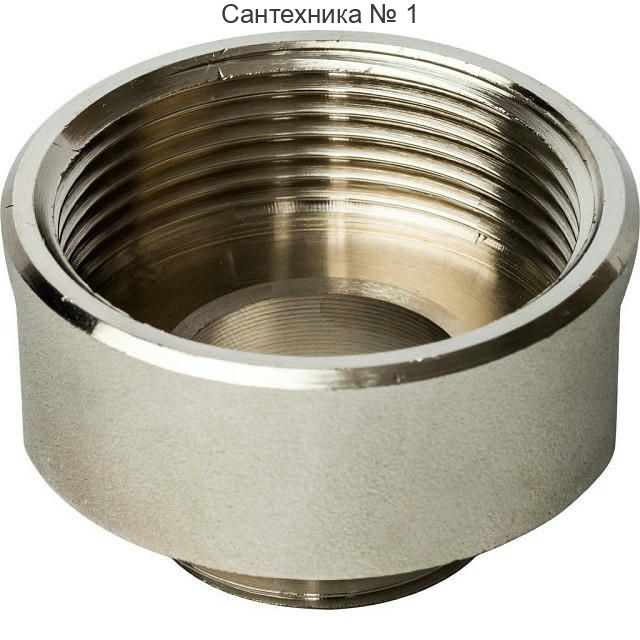 Переходник ВН 1 1/2х1, никелированный STOUT